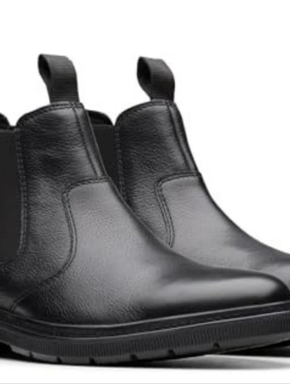 Clarks Burchill Up Chelsea Boots Mens 13 M Black Leather NEW 26179401